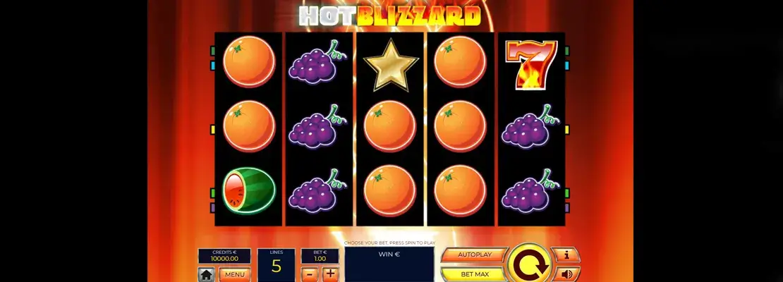 Úvodná obrazovka hry Hot Blizzard