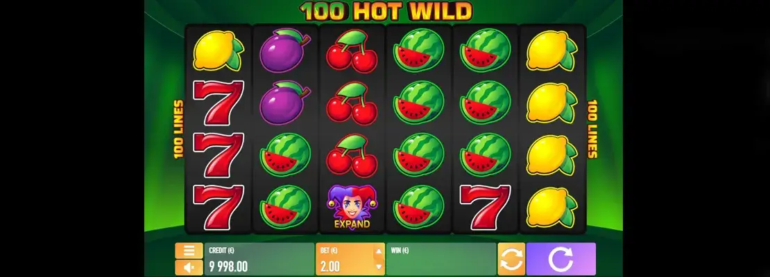 Úvodná obrazovka hry Hot Wild 100