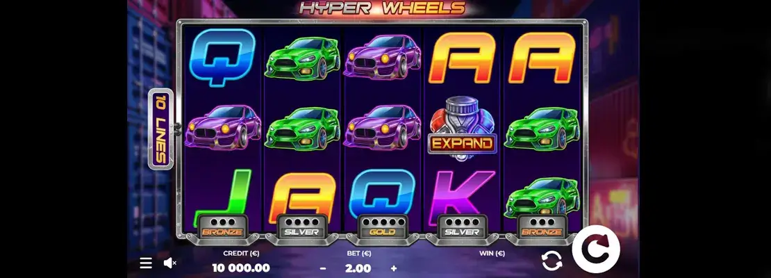 Úvodná obrazovka hry Hyper Wheels