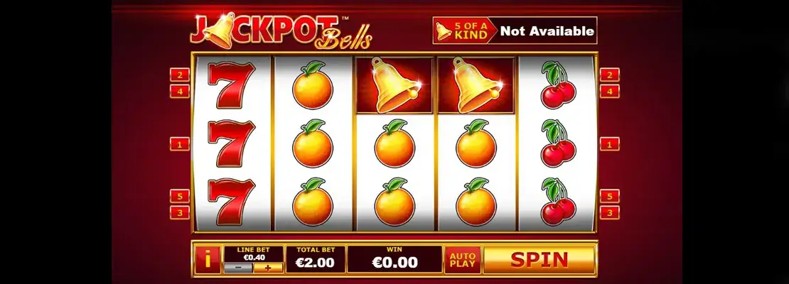 Úvodná obrazovka hry Jackpot Bells