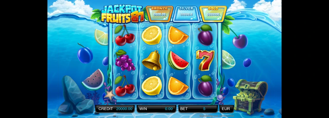 Úvodná obrazovka hry Jackpot Fruits 81