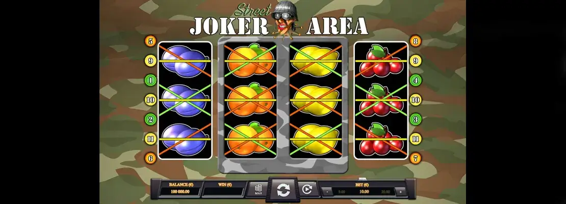 Úvodná obrazovka hry Joker Area Street