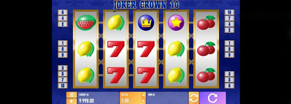 Úvodná obrazovka hry Joker Crown 10