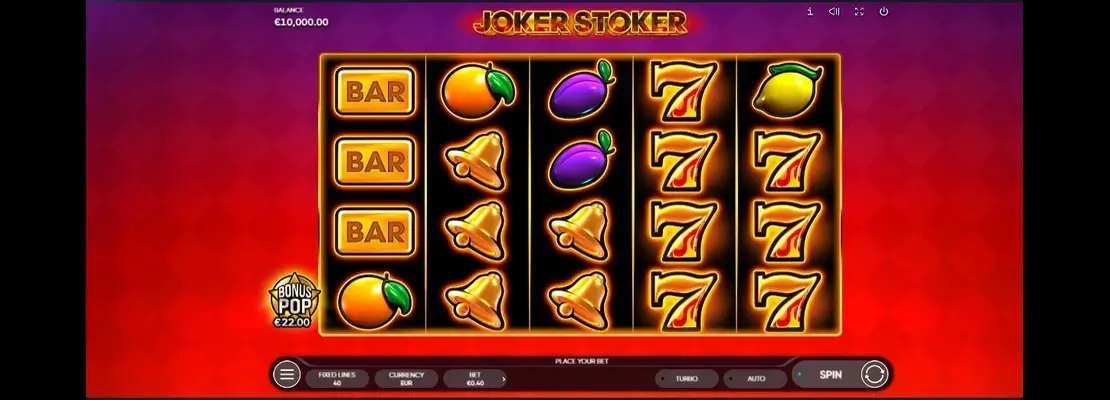 Úvodná obrazovka hry Joker Stoker