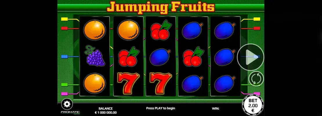 Úvodná obrazovka hry Jumping Fruits