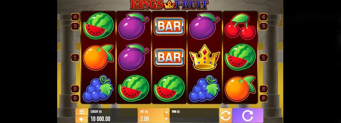 Úvodná obrazovka hry Kings Fruit