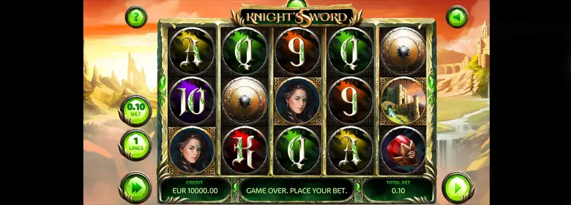 Úvodná obrazovka hry Knights Sword