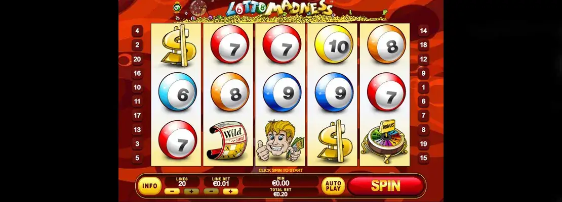 Úvodná obrazovka hry Lotto Madness