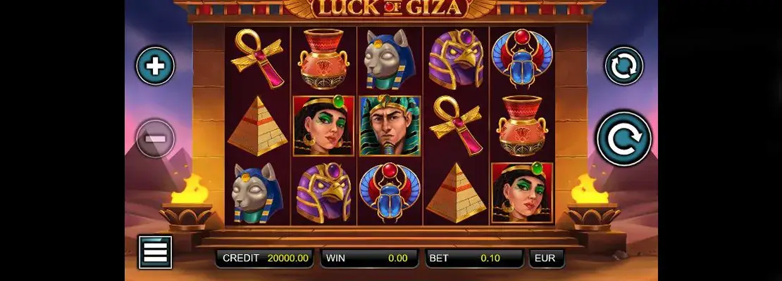 Úvodná obrazovka hry Luck Of Giza