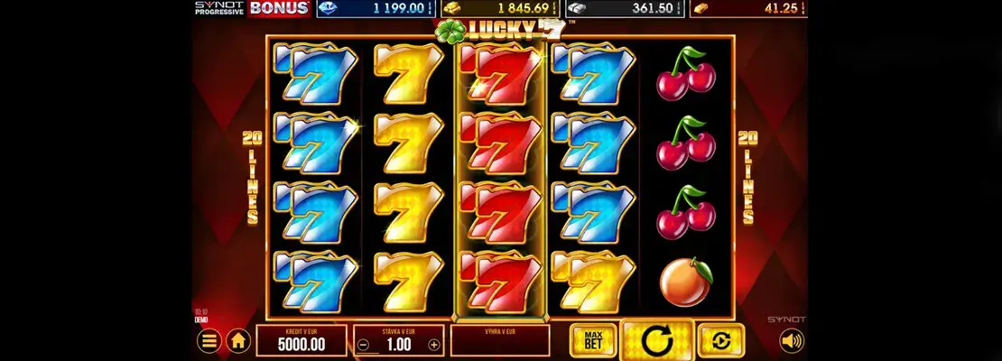 Úvodná obrazovka hry Lucky 77