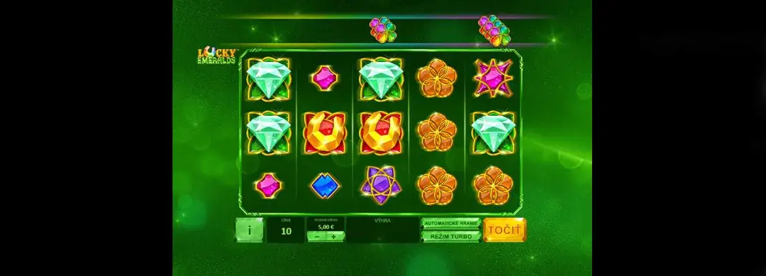 Úvodná obrazovka hry Lucky Emeralds
