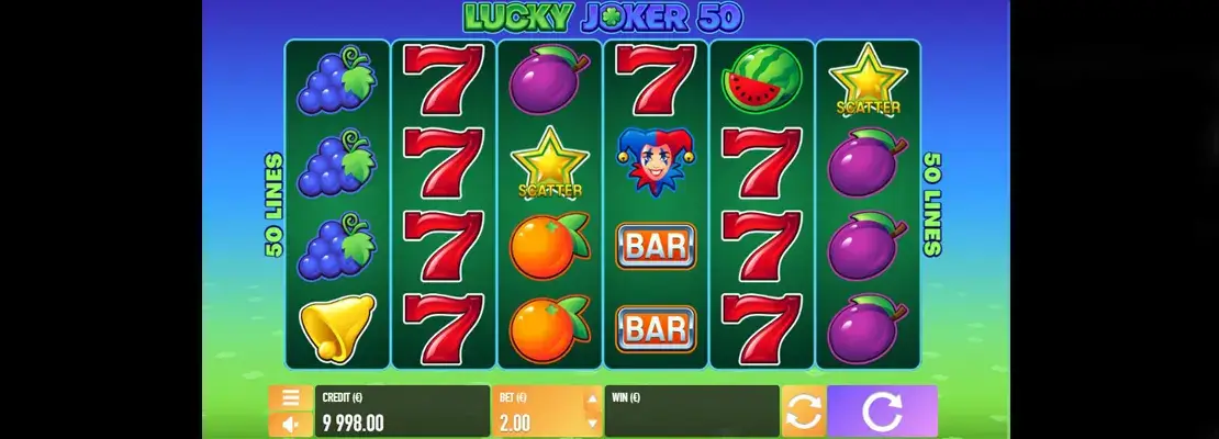 Úvodná obrazovka hry Lucky Joker 50