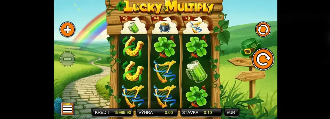 Úvodná obrazovka hry Lucky Multiply