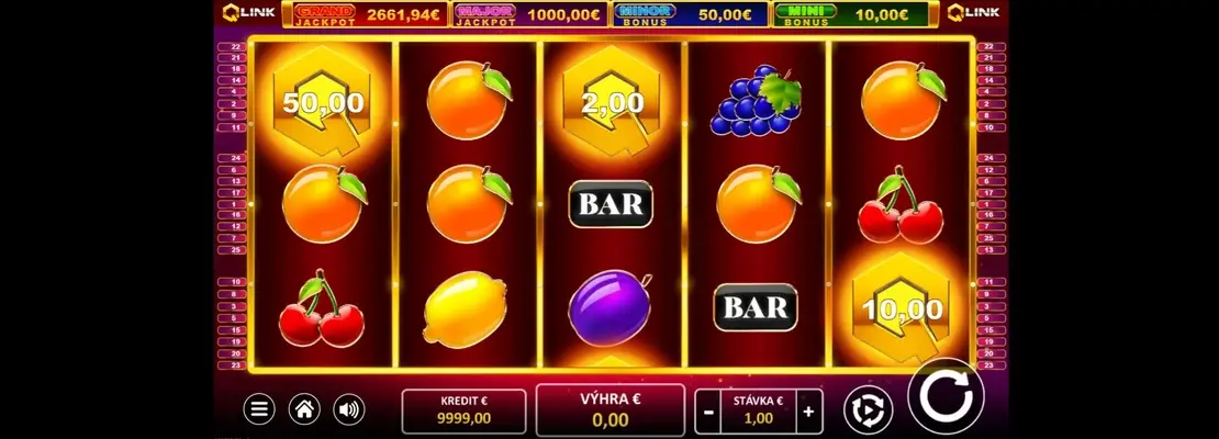 Úvodná obrazovka hry Lucky Sevens