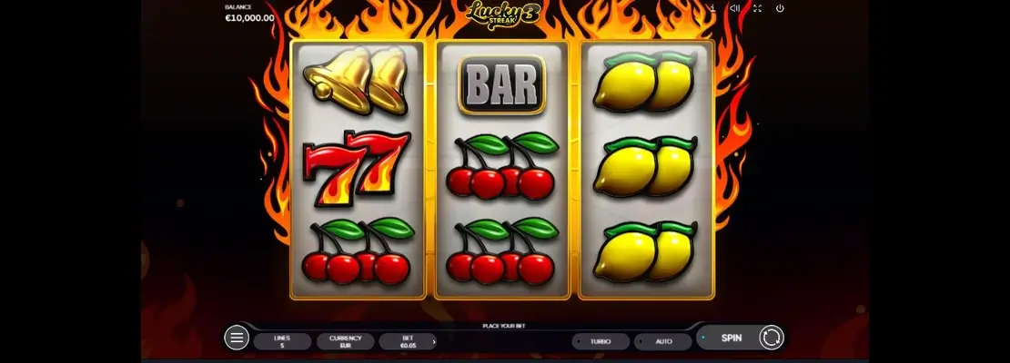 Úvodná obrazovka hry Lucky Streak 3