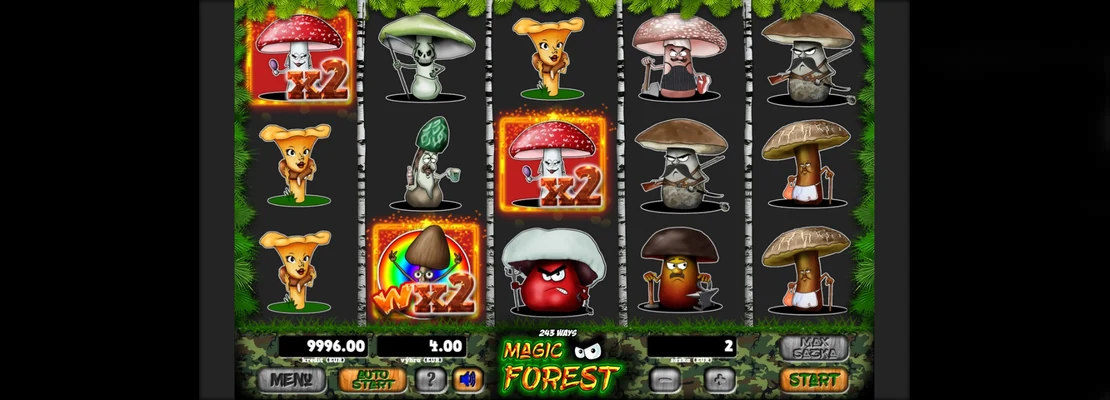 Úvodná obrazovka hry Magic Forest