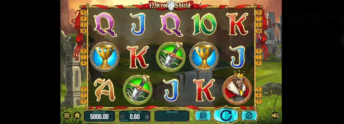 Úvodná obrazovka hry Mirror Shield