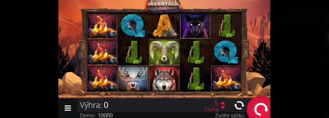 Úvodná obrazovka hry Mountain Legends