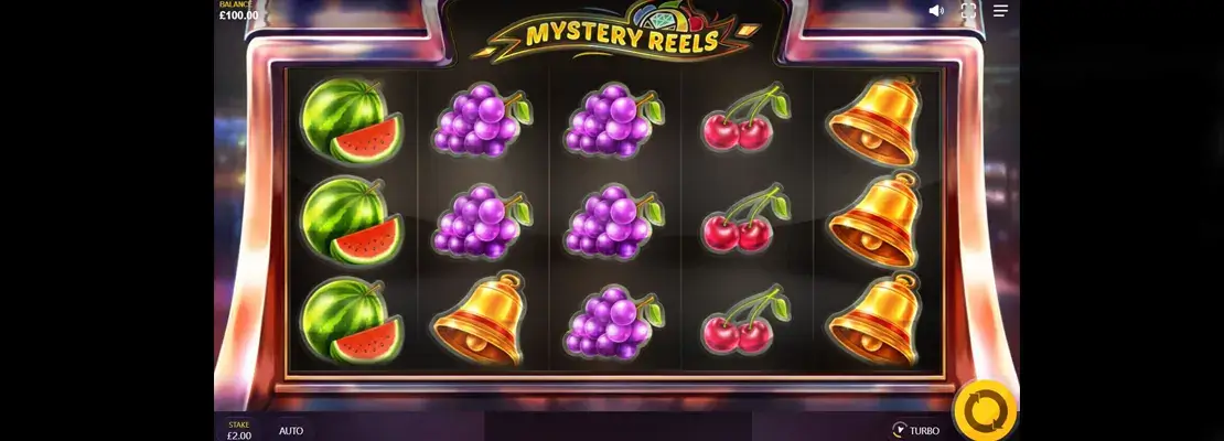 Úvodná obrazovka hry Mystery Reels