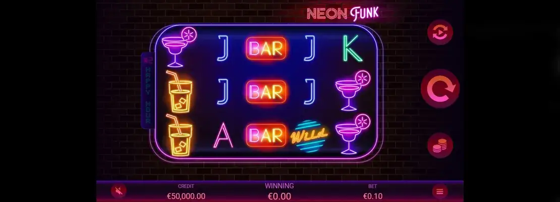 Úvodná obrazovka hry Neon Funk