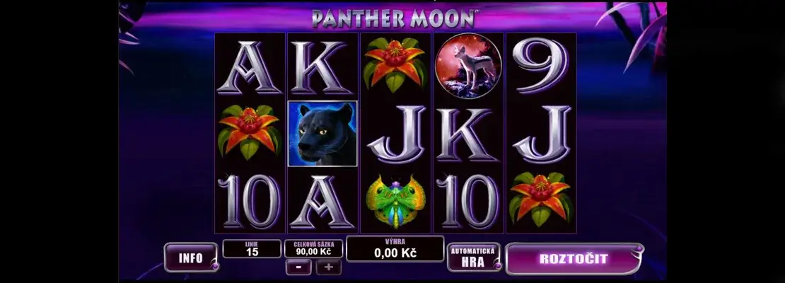 Úvodná obrazovka hry Panther Moon