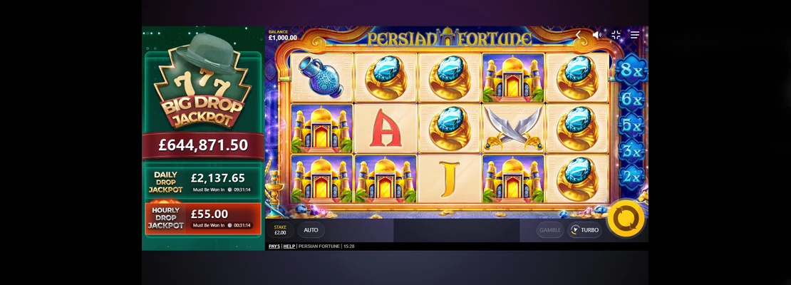 Úvodná obrazovka hry Persian Fortune