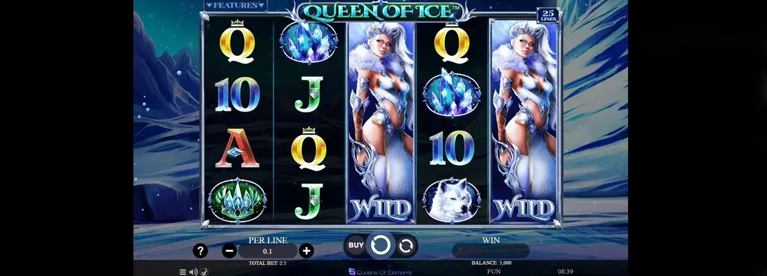 Úvodná obrazovka hry Queen Of Ice
