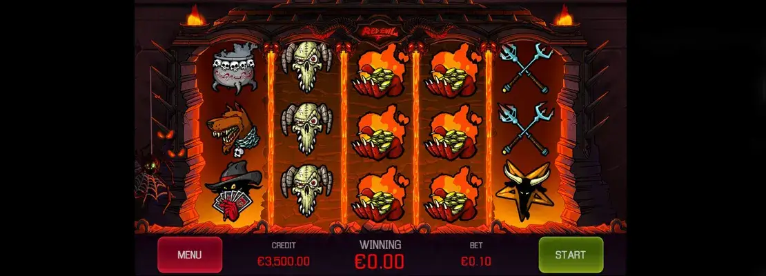 Úvodná obrazovka hry Red Evil