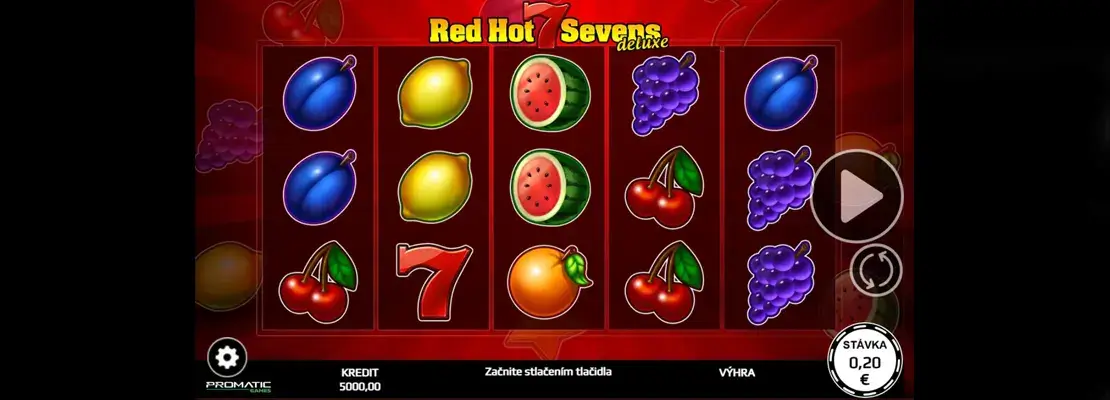 Úvodná obrazovka hry Redhot 7 Deluxe