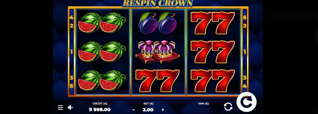 Úvodná obrazovka hry Respin Crown