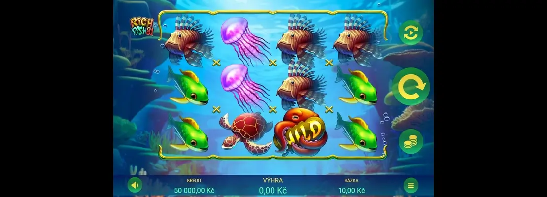 Úvodná obrazovka hry Rich Fish 81
