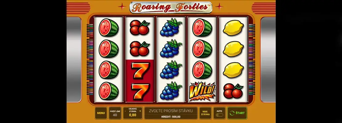 Úvodná obrazovka hry Roaring Forties