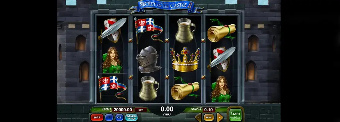 Úvodná obrazovka hry Secret Of Castle II