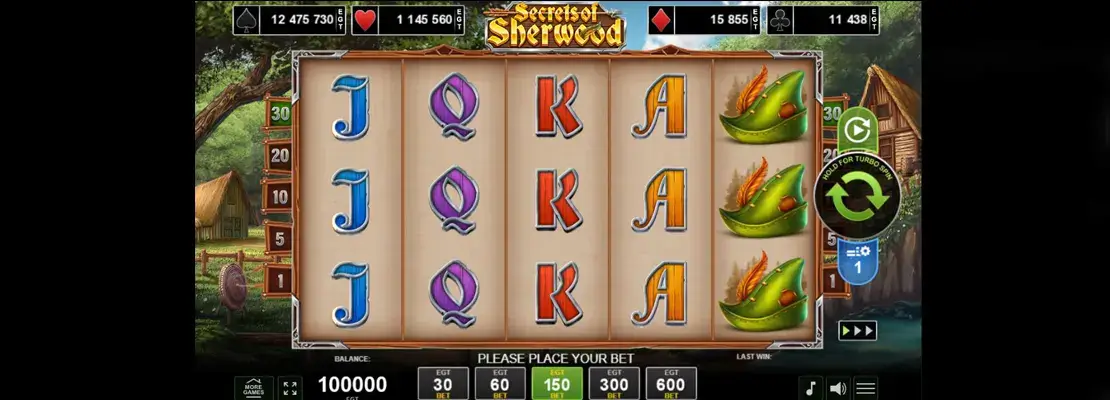 Úvodná obrazovka hry Secrets Of Sherwood