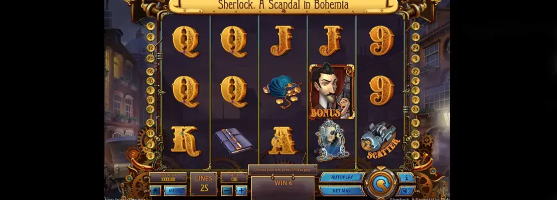 Úvodná obrazovka hry Sherlock A Scandal In Bohemia