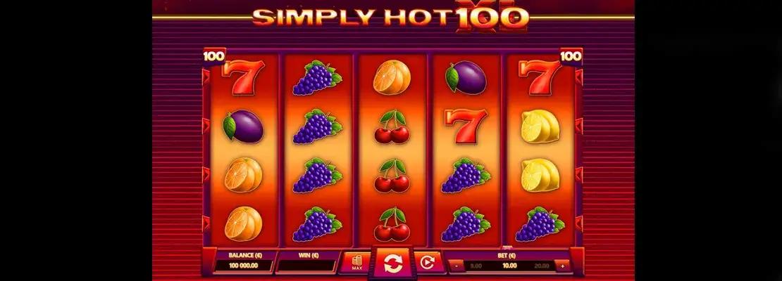 Úvodná obrazovka hry Simply Hot XL 100