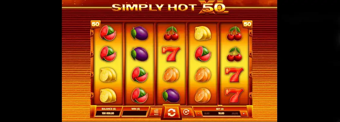 Úvodná obrazovka hry Simply Hot XL 50