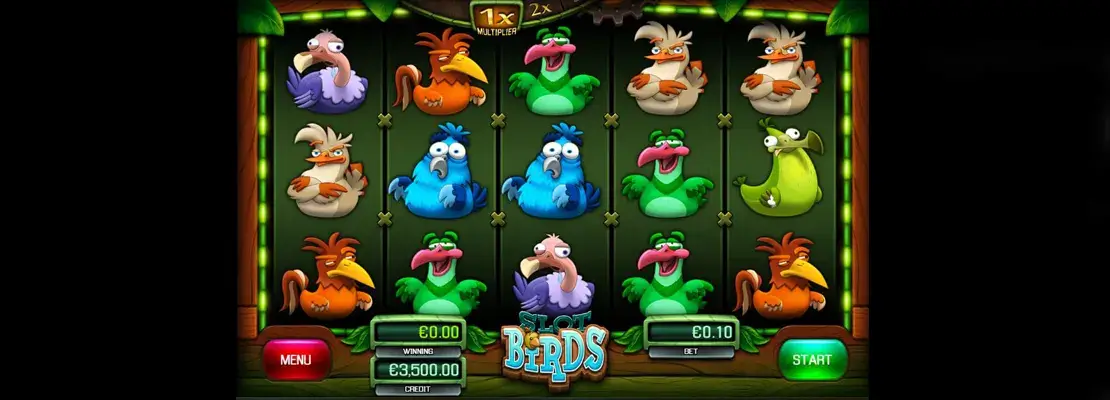 Úvodná obrazovka hry Slot Birds