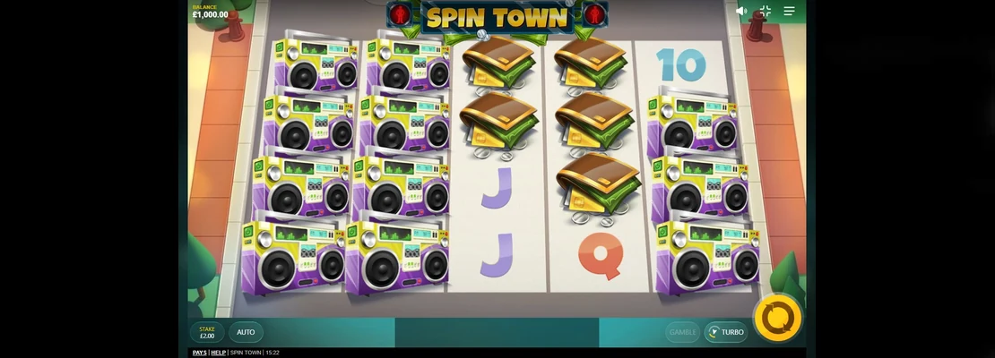 Úvodná obrazovka hry Spin Town