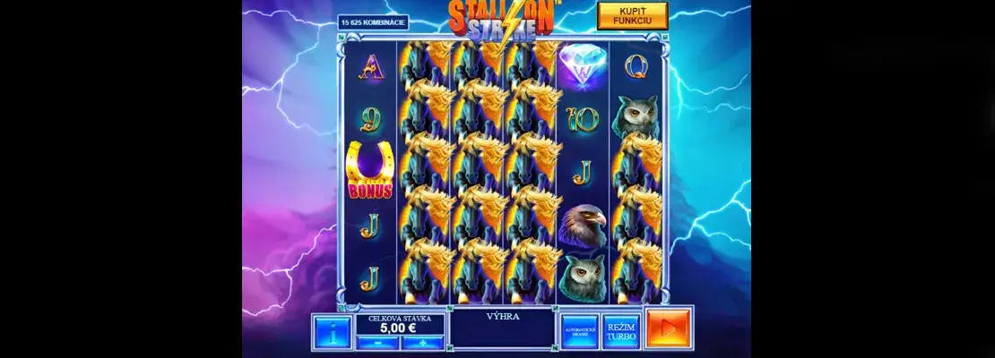 Úvodná obrazovka hry Stallion Strike