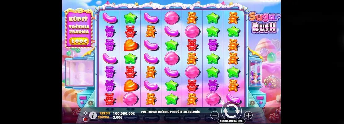 Úvodná obrazovka hry Sugar Rush