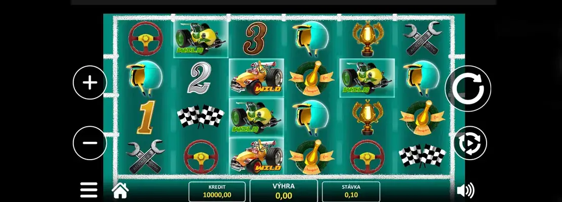 Úvodná obrazovka hry Super Race