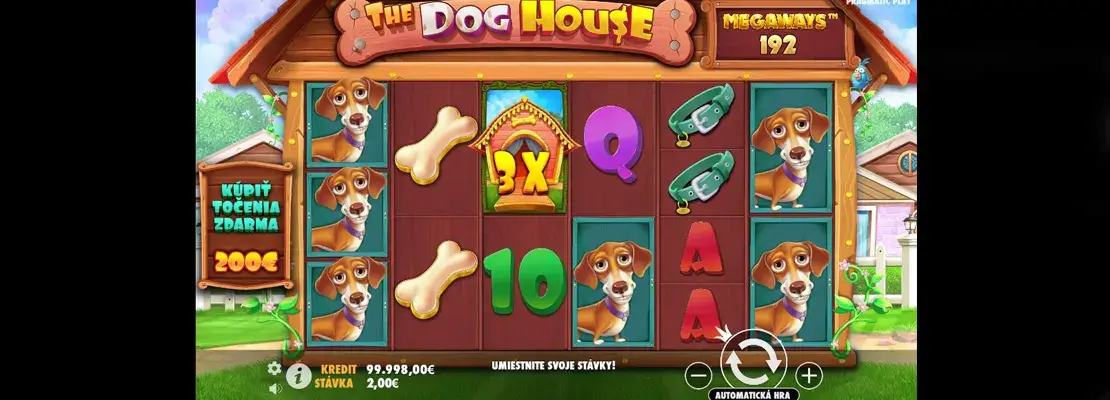 Úvodná obrazovka hry The Dog House Megaways