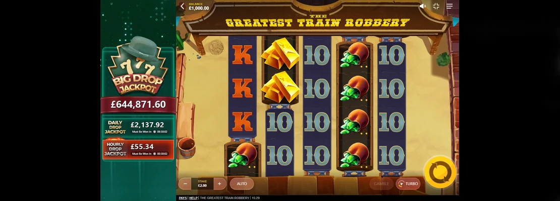 Úvodná obrazovka hry The Greatest Train Robbery