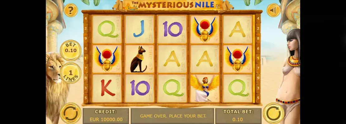 Úvodná obrazovka hry The Mysterious Nile