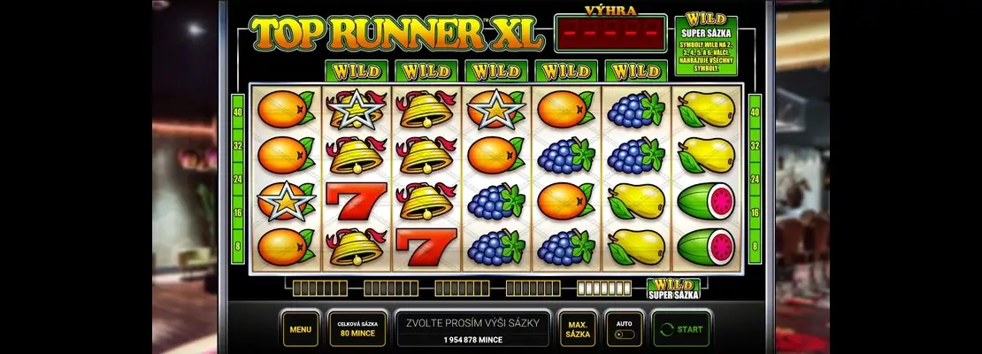 Úvodná obrazovka hry Top Runner XL