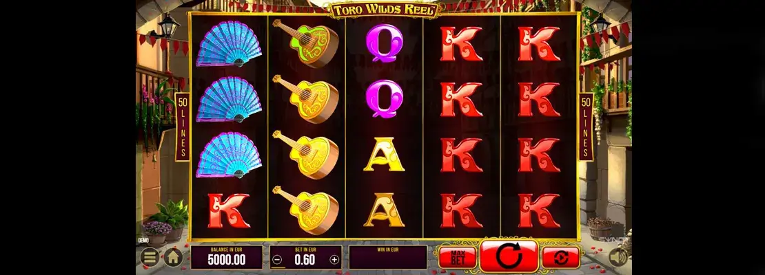 Úvodná obrazovka hry Toro Wilds Reel