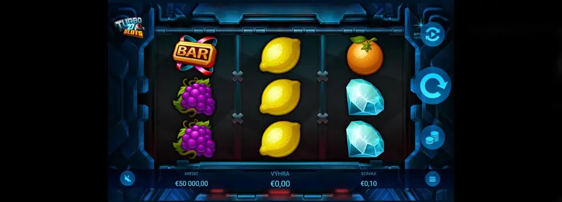 Úvodná obrazovka hry Turbo Slots 27