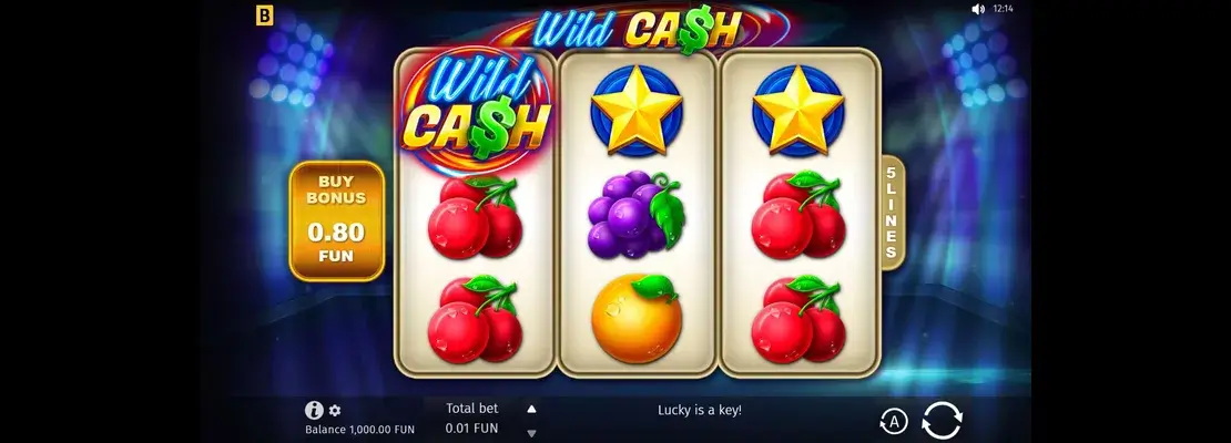 Úvodná obrazovka hry Wild Cash