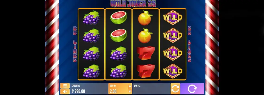 Úvodná obrazovka hry Wild Joker 25